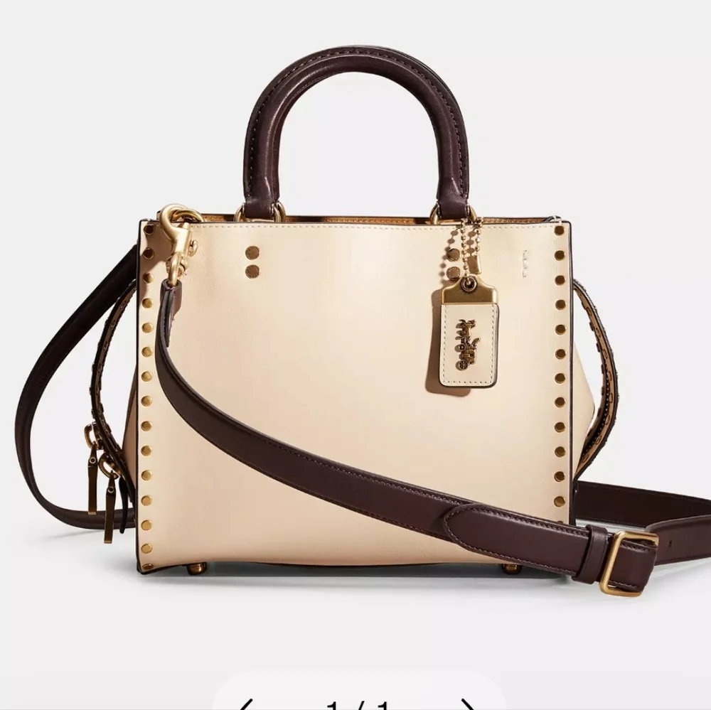 Coach Rouge 25 In Colorblock With Rivets - Picture 3 of 8